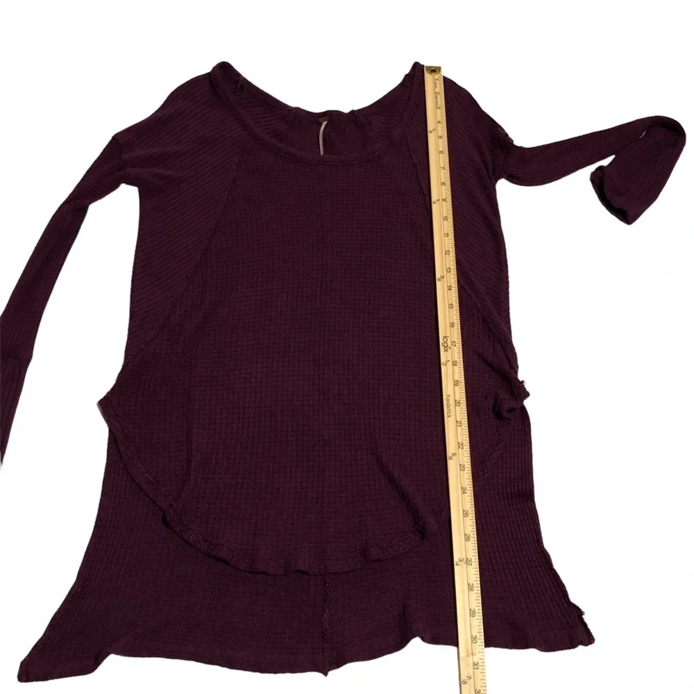 Free People Ventura‎ Thermal High Low Hem Long Sleeve Size Small